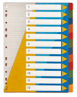 Przekładki PP A4 numeryczne 1-12