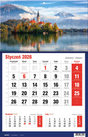 Kalendarz 2026 trójdzielny jednodzielny KTJ 1szt.mix