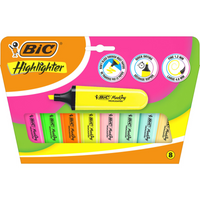 Zakreślacz BIC Flat Highlighter Neon pastel blister 8szt.