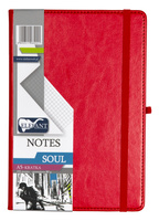 Notes A5 kratka Soul czerwony