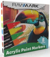 Markery akrylowe RAWMARK  8 kolorów