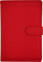 Kalendarz 2026 A5 dzienny z zapięciem ekoskóra czerwony