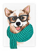 Malowanie po numerach IDEYKA 30x40cm z glinką Stylowy Corgi