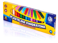 Plastelina kwadratowa Astra 18 kolorów