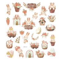 Naklejki z brokatem sielska Wielkanoc 28 szt.