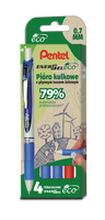 Zestaw piór kulkowych Pentel EnerGel BL77E-ECO 4 szt.