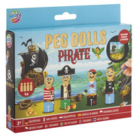 Zestaw drewnianych laleczek do pomalowania Piraci