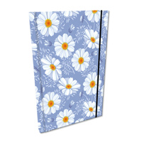 Notes A5 kratka z gumką Soft Touch Stokrotki Retro