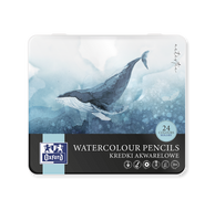 Kredki akwarelowe artistic Oxford a w pudełku metalowym 24 kolory