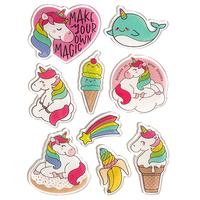 Naklejki żelowe Jednorożce 9 szt.