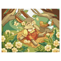 Malowanie po numerach BRUSHME 30x40cm Kids Zajączki na pikniku