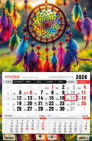 Kalendarz 2026 trójdzielny jednodzielny Łapacz snów KTJ1 V37