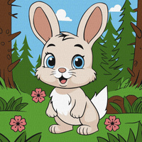 Malowanie po numerach IDEYKA 25x25cm Magiczny króliczek