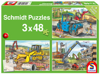 Puzzle 3x48 Pojazdy budowlane 112943