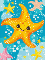 Malowanie po numerach BRUSHME 30x40 cm Kids Rozgwiazda