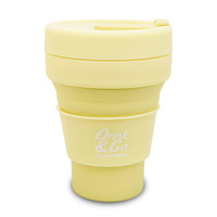 Kubek silikonowy 355 ml pastelowy powder yellow