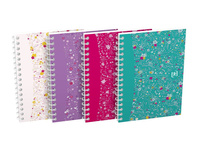 Kołozeszyt A6 50k kratka Oxford floral 1 szt. mix