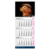 Kalendarz 2026 trójdzielny Premium Pies