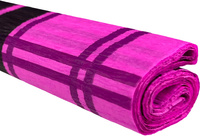 Paczka Bibuła marszczona 50x200 krata czarna na różowym jasnym 10 rolek