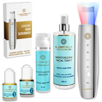 Peeling kawitacyjny 5w1 LUMINEO mega zestaw nawilżający