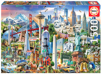 Puzzle 1500 Symbole Ameryki Północnej 109525