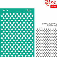 Szablon samoprzylepny wielokrotnego użytku kropki 21x29.7cm