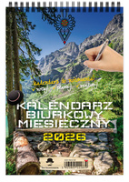 Kalendarz 2026 biurkowy pionowy miesięczny na spirali KBA5-MZ