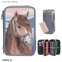 Piórnik potrójny z wyposażeniem Miss Melody 3D 13415A