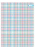 Paczka Teczka A4+ kartonowa z gumką Mild kratka błękitna Happy Color 10 szt.