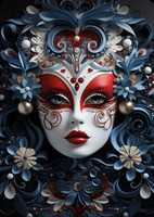 Diamentowa Mozaika Kobieta twarz maska karnawałowa NO-2003062