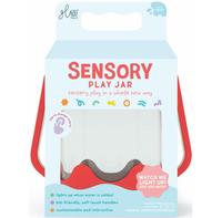 Słoik sensoryczny do napełnienia wodą czerwony