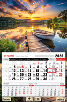Kalendarz 2026 trójdzielny jednodzielny Mazury KTJ1  V42