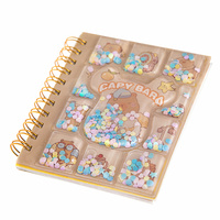 Notesik na spiralce z wodą i konfetti Kapibara