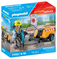 Playmobil Pracownik budowlany z młotem pneumatycznym 71752