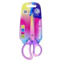 Nożyczki szkolne ergonomiczne Astrakids Neon 15 cm.