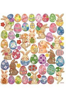 Naklejki  pisanki i zające 56 szt.