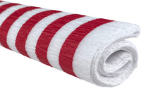 Paczka Bibuła marszczona 50x200 paski czerwone na białym 10 rolek