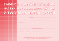 Ewidencja nabytych i wydanych naczyń jednorazowego użytku z tworzyw sztucznych