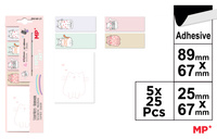 Zakładki samoprzylepne indeksujące MP Kotki 5x25szt.