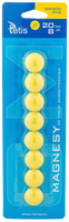 Magnesy do tablic Tetis żółte gładkie 20mm/8