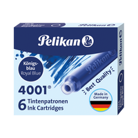 Naboje atramentowe Pelikan krótkie niebieskie 6 sztuk