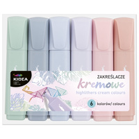 Zakreślacze kremowe Kidea 6 kolorów ZK6KA