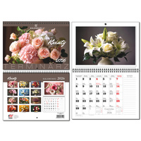 Kalendarz 2026 A3 Terminarz 13 planszowy Kwiaty