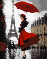 Malowanie po numerach Paryski deszcz 40x50 cm