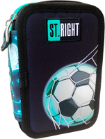 Piórnik 3 komorowy z wyposażeniem Neon Football