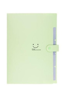 Teczka A4 plastikowa 5 przegródkami zielona