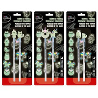 Ołówki z figurką świecącą w ciemności Kidea 2szt.