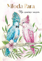 Karnet A5 Ślub Papużki