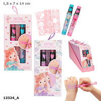 Żelopisy brokatowe do tatuażu Princess Mimi + szablony 1szt.mix 12324A