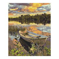 Malowanie po numerach BRUSHME 40x50cm Łódź w powodzi